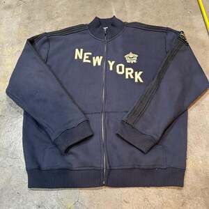 Blue Marlin New York City Lion Crest Zip Up Track Jacket Sweatshirt